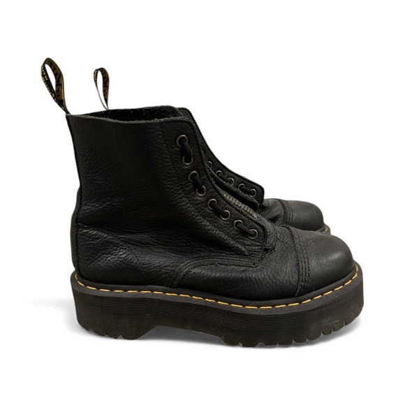 Doc Martens Black Sinclair Zip-Up Combat Boots - Picture 2 of 5